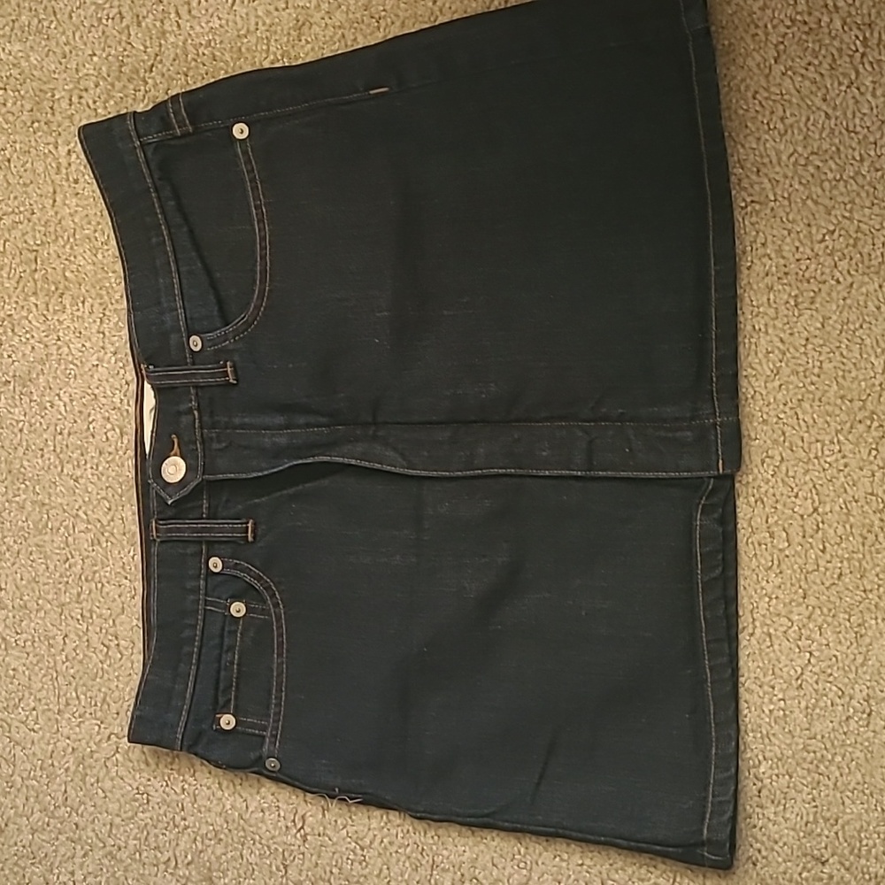Madewell - Dark Blue Jean Skirt Full Zip, sz. 27